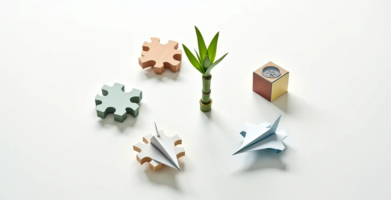 Représentation symbolique des cinq compétences comportementales les plus recherchées par les entreprises