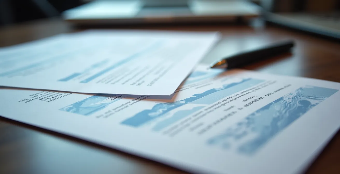 Comparaison visuelle entre un CV optimisé ATS et un CV design sur un bureau de recruteur